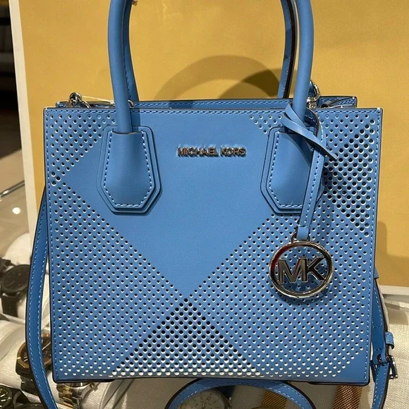 Michael Kors Mercer Medium Perforated Crossbody Satchel Bag
South Pacific 
NWT - Picture 11 of 16